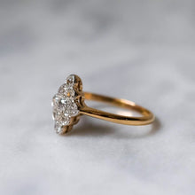 Load image into Gallery viewer, 18K Yellow Gold and Platinum Diamond Ring Size US 6.5
