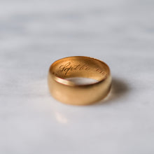 Load image into Gallery viewer, Antique 21.6K Wide Wedding Band Size US 8.25 - 8.5