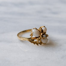 Load image into Gallery viewer, Vintage 14K Yellow Gold Opal Cluster Ring