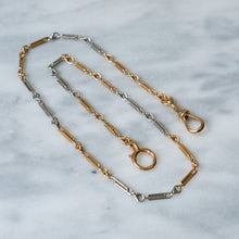Load image into Gallery viewer, Antique 13 inch 18K Two-Tone Gold Fetter-Link Watch Chain