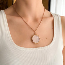 Load image into Gallery viewer, Antique 9K Rose Gold Glass Round Keepsake Locket
