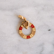 Load image into Gallery viewer, 14K Yellow Gold Enamel Zodiac Wheel Pendant