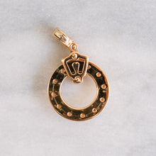 Load image into Gallery viewer, 14K Yellow Gold Enamel Zodiac Wheel Pendant