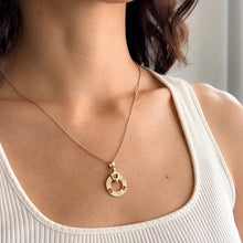 Load image into Gallery viewer, 14K Yellow Gold Enamel Zodiac Wheel Pendant