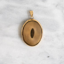 Load image into Gallery viewer, Antique 14K Yellow Gold Enamel Pansy Flower Engine-Turned Locket