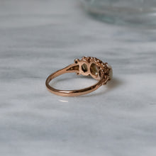 Load image into Gallery viewer, Vintage 9K Rose Gold 3-Stone Opal Ring