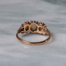 Load image into Gallery viewer, Vintage 9K Rose Gold 3-Stone Opal Ring