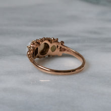 Load image into Gallery viewer, Vintage 9K Rose Gold 3-Stone Opal Ring