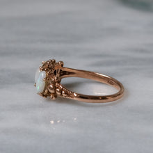 Load image into Gallery viewer, Vintage 9K Rose Gold 3-Stone Opal Ring