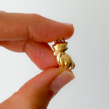 Load image into Gallery viewer, 9K Yellow Gold Cat with Bow Charm
