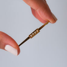 Load image into Gallery viewer, Antique 15K Yellow Gold Seed Pearl Bar Brooch