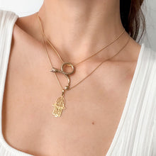 Load image into Gallery viewer, 9K Rose Gold Snake Pendant with Ruby Eyes