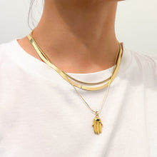 Load image into Gallery viewer, 17.5 inch 14K Yellow Gold Herringbone Chain
