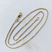 Load image into Gallery viewer, 16 inch 14k Yellow Gold Box Chain, 40.5 cm 1mm Box Chain Necklace