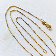 Load image into Gallery viewer, 16 inch 14k Yellow Gold Box Chain, 40.5 cm 1mm Box Chain Necklace