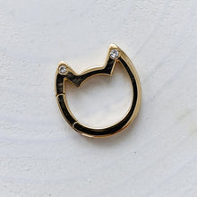 Load image into Gallery viewer, Edition 4 of 9: 18K Yellow Gold Eye of the Cat Mid-Century Diamond Charm Enhancer