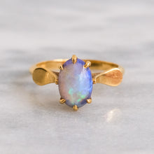 Load image into Gallery viewer, 18K Yellow Gold Opal Solitaire Ring