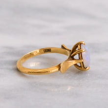 Load image into Gallery viewer, 18K Yellow Gold Opal Solitaire Ring