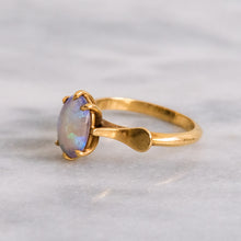 Load image into Gallery viewer, 18K Yellow Gold Opal Solitaire Ring