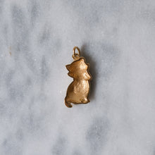 Load image into Gallery viewer, 9K Yellow Gold Cat with Bow Charm