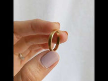 Load and play video in Gallery viewer, 18K Yellow Gold Textured Band in size US 6.5 / UK M.5