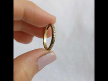 Load and play video in Gallery viewer, Art Deco 18K Yellow Gold Orange Blossom Stacking Band Size US 6 / UK L.5