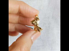 Load and play video in Gallery viewer, 14K Yellow Gold Bow Ring Size US 5.25 / UK J.5