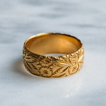 Load image into Gallery viewer, Antique Edwardian Wide Chased Floral Band
