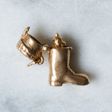 Load image into Gallery viewer, Vintage 9K Yellow Gold Puss in Boots Charm
