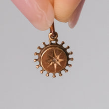 Load image into Gallery viewer, Victorian 15K Rose Gold Starburst Diamond Charm Conversion

