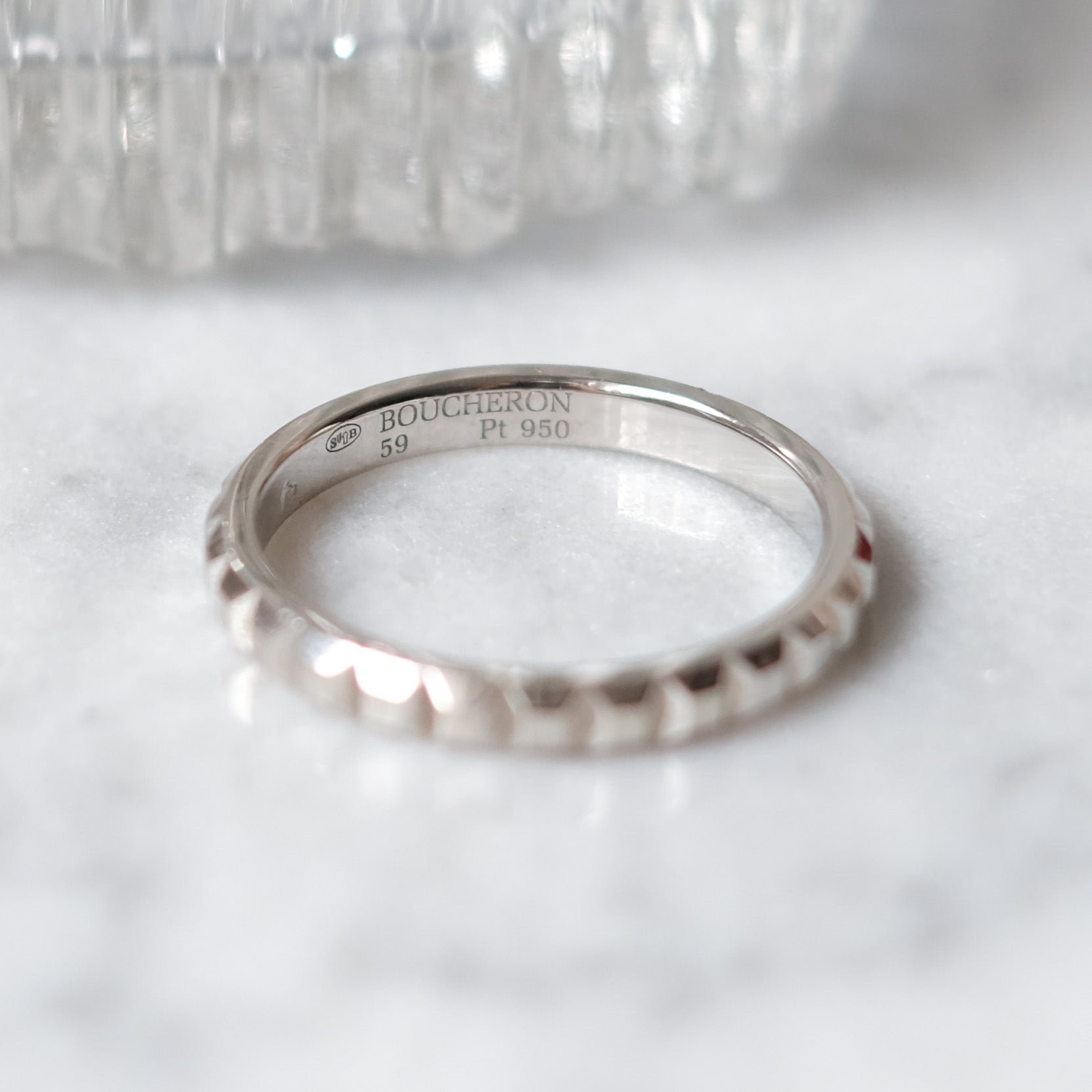 Platinum Boucheron Clou de Paris Band US 9 | Eye of the Cat Jewellery