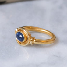 Load image into Gallery viewer, 14K Yellow Gold Cabochon Sapphire Ring
