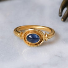 Load image into Gallery viewer, 14K Yellow Gold Cabochon Sapphire Ring
