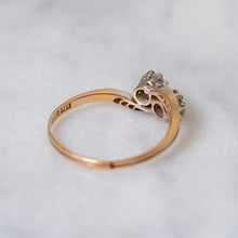 Load image into Gallery viewer, Antique Jugendstil 14K Yellow Gold Diamond Toi et Moi Ring
