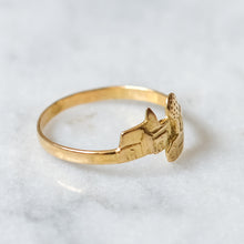 Load image into Gallery viewer, Antique 18K Yellow Gold French Countryside Landscape Ring
