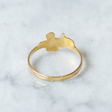 Load image into Gallery viewer, Antique 18K Yellow Gold French Countryside Landscape Ring
