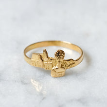 Load image into Gallery viewer, Antique 18K Yellow Gold French Countryside Landscape Ring
