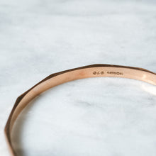 Load image into Gallery viewer, Vintage 9K Rose Gold Greek Key Bangle
