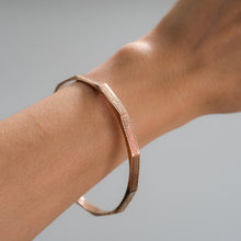 Load image into Gallery viewer, Vintage 9K Rose Gold Greek Key Bangle
