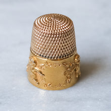 Load image into Gallery viewer, Antique 14K Yellow and Rose Gold Cherub Thimble
