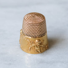 Load image into Gallery viewer, Antique 14K Yellow and Rose Gold Cherub Thimble
