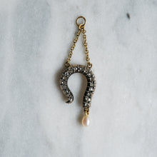 Load image into Gallery viewer, Victorian Gold and Silver Diamond and Pearl Question Mark Pendant
