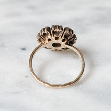 Load image into Gallery viewer, Victorian 9K Yellow Gold Diamond Flower Cluster Ring
