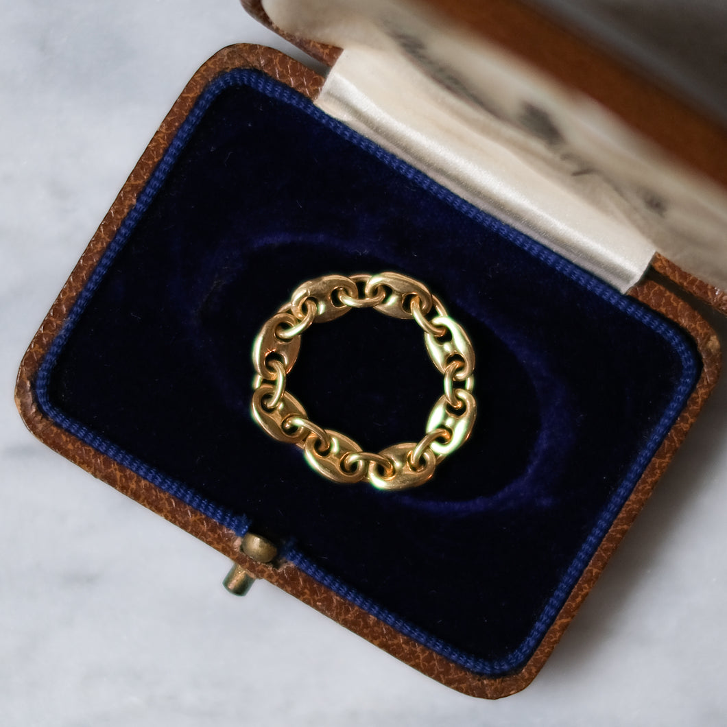 18K Yellow Gold Gucci Link Ring