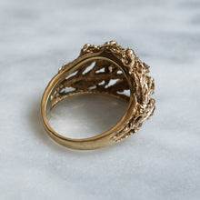 Load image into Gallery viewer, Vintage 9K Rose Gold  Oak Leaf and Acorn Dome Ring
