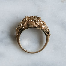 Load image into Gallery viewer, Vintage 9K Rose Gold  Oak Leaf and Acorn Dome Ring
