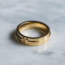 Load image into Gallery viewer, Vintage 18K Yellow Gold Tiffany &amp; Co. &quot;T&quot; Wide Band Ring
