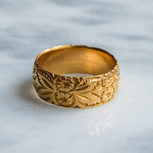 Load image into Gallery viewer, Antique Edwardian Wide Chased Floral Band
