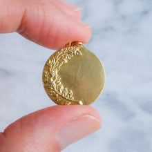 Load image into Gallery viewer, Vintage Round Laurel Medallion Pendant
