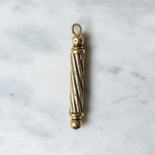 Load image into Gallery viewer, Antique 14K Yellow Gold Rose-Cut Diamond Star Set Propelling Pencil Pendant
